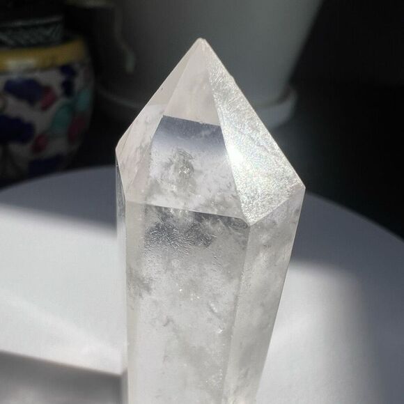 Clear Quartz Crystal Obelisk Meditation Tower (#10) - Picture 4 of 11